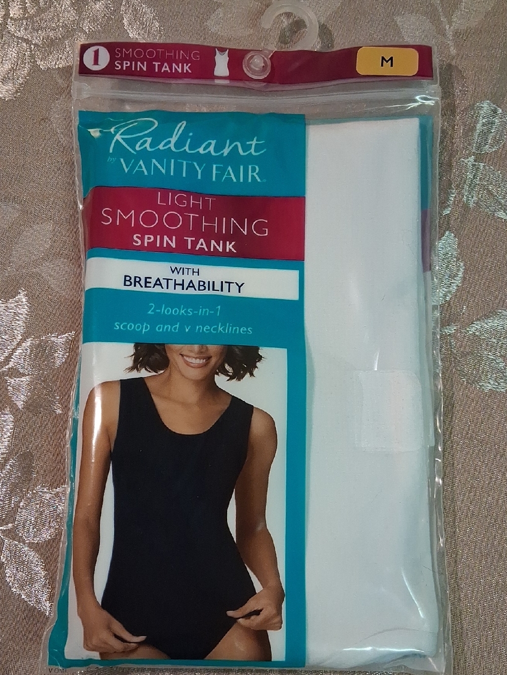 Vanity Fair White Spin Tank - Light Smoothing Size M